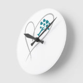 Einfaches Herz Runde Wanduhr (Winkel)
