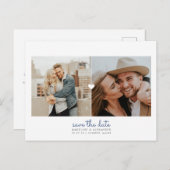 Einfaches Herz Save the Date Postkarte (Vorne/Hinten)