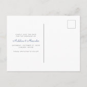 Einfaches Herz Save the Date Postkarte (Rückseite)