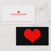 einfaches Herz Visitenkarte (Vorne/Hinten)