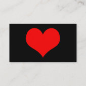 einfaches Herz Visitenkarte (Rückseite)