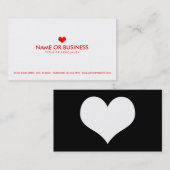 einfaches Herz Visitenkarte (Vorne/Hinten)