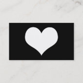 einfaches Herz Visitenkarte (Rückseite)