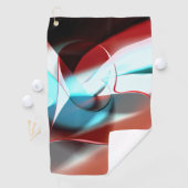 Einfaches Herzdesign, kristalline Tonmischung in K Golfhandtuch (Insitu)