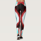 Einfaches Herzdesign, kristalline Tonmischung in K Leggings (Rückseite)