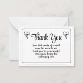 Einfaches Herzkreuz Vielen Dank für Ihre Nachricht Mitteilungskarte