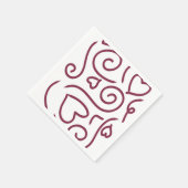 Einfaches Herzmuster Serviette (Ecke)