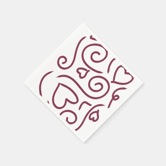 Einfaches Herzmuster Serviette (Ecke)