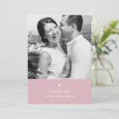 Einfaches Herzrausch Valentine Gruß Feiertagskarte (Stehend Vorderseite)