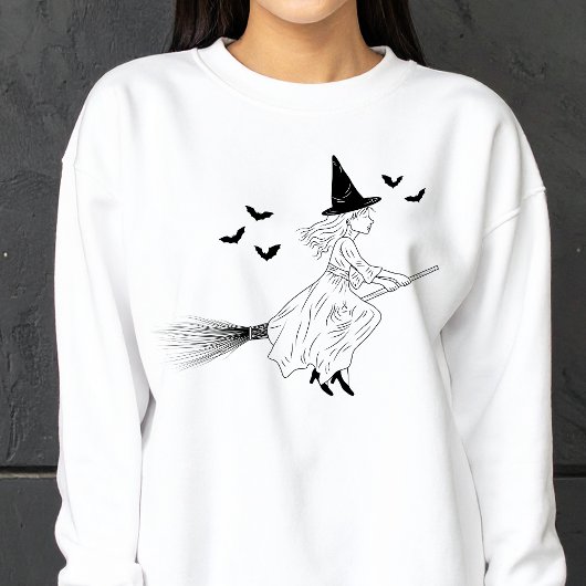 Einfaches Hexenmädchen mit Flechtwerk-KunstHallowe Sweatshirt