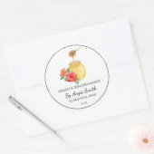 Einfaches Hibiskus-Infusionshonig-Label Runder Aufkleber (Umschlag)