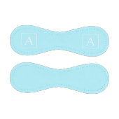 Einfaches Himmelblau Monogramm Baseball (Paneele)