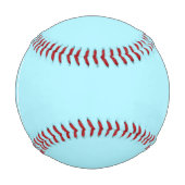 Einfaches Himmelblau Monogramm Baseball (Vorderseite)
