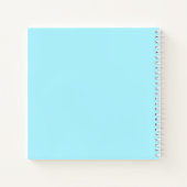 Einfaches Himmelblau-Monogramm Notizblock (Rückseite)