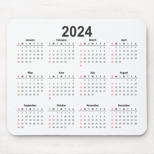 Einfaches Hintergrundprogramm 2024 Mousepad (Vorne)