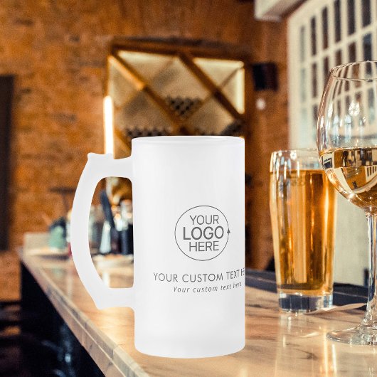 Einfaches Hinzufügen einer sauberen Logo-Beschreib Mattglas Bierglas