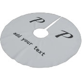 einfaches Hinzufügen eines Foto-Bugs in Monogramm Polyester Weihnachtsbaumdecke (Schrägansicht)