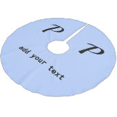 einfaches Hinzufügen eines Foto-Bugs in Monogramm Polyester Weihnachtsbaumdecke (Schrägansicht)