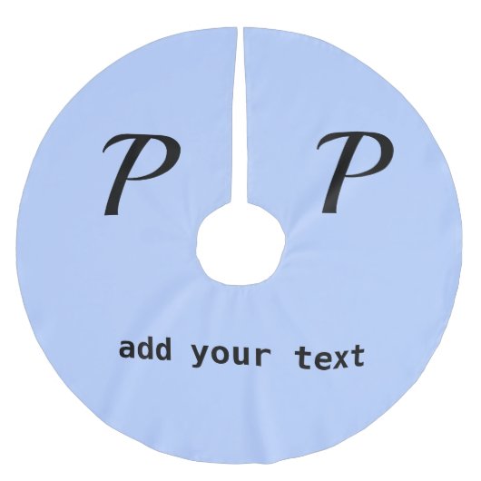 einfaches Hinzufügen eines Foto-Bugs in Monogramm Polyester Weihnachtsbaumdecke (Vorderseite)