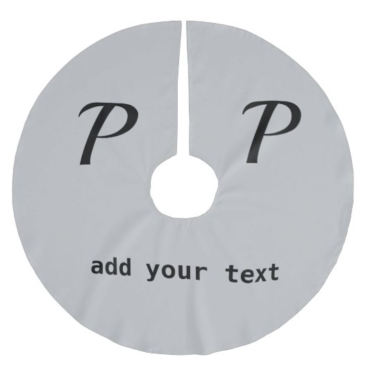 einfaches Hinzufügen eines Foto-Bugs in Monogramm Polyester Weihnachtsbaumdecke (Vorderseite)