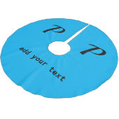 einfaches Hinzufügen eines Foto-Bugs in Monogramm Polyester Weihnachtsbaumdecke (Schrägansicht)