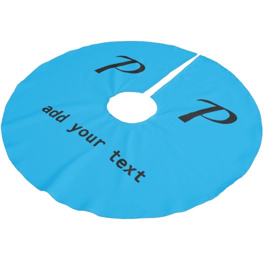 einfaches Hinzufügen eines Foto-Bugs in Monogramm Polyester Weihnachtsbaumdecke (Schrägansicht)