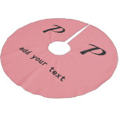 einfaches Hinzufügen eines Foto-Bugs in Monogramm Polyester Weihnachtsbaumdecke (Schrägansicht)