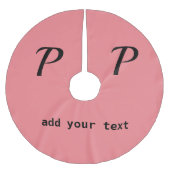 einfaches Hinzufügen eines Foto-Bugs in Monogramm Polyester Weihnachtsbaumdecke (Vorderseite)