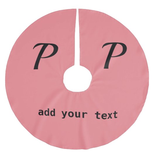 einfaches Hinzufügen eines Foto-Bugs in Monogramm Polyester Weihnachtsbaumdecke (Vorderseite)