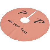 einfaches Hinzufügen eines Foto-Bugs in Monogramm Polyester Weihnachtsbaumdecke (Schrägansicht)