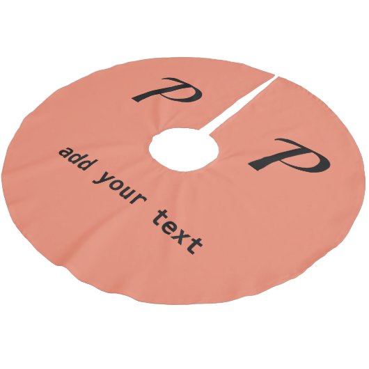 einfaches Hinzufügen eines Foto-Bugs in Monogramm Polyester Weihnachtsbaumdecke (Schrägansicht)