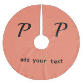 einfaches Hinzufügen eines Foto-Bugs in Monogramm Polyester Weihnachtsbaumdecke (Vorderseite)