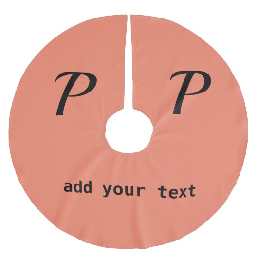 einfaches Hinzufügen eines Foto-Bugs in Monogramm Polyester Weihnachtsbaumdecke (Vorderseite)