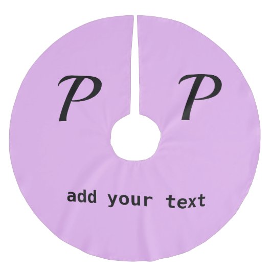 einfaches Hinzufügen eines Foto-Bugs in Monogramm Polyester Weihnachtsbaumdecke (Vorderseite)