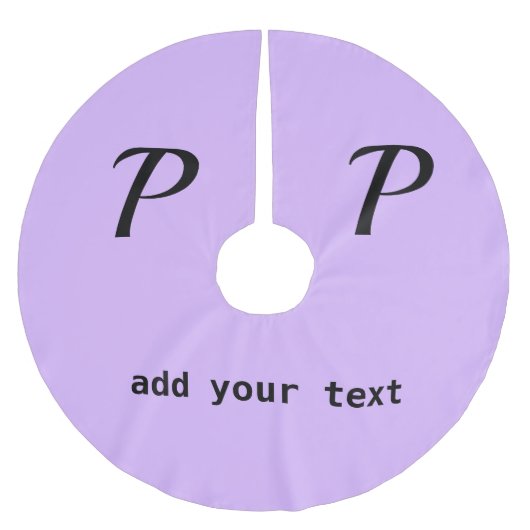 einfaches Hinzufügen eines Foto-Bugs in Monogramm Polyester Weihnachtsbaumdecke (Vorderseite)