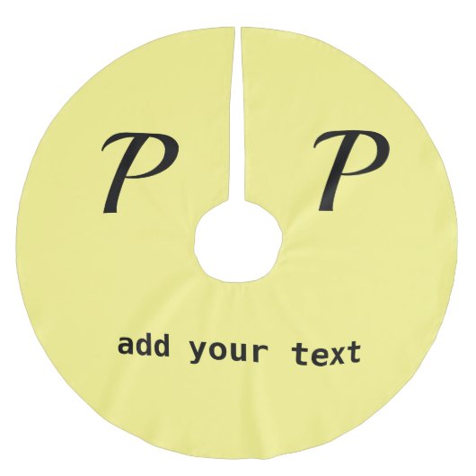 einfaches Hinzufügen eines Foto-Bugs in Monogramm Polyester Weihnachtsbaumdecke (Vorderseite)