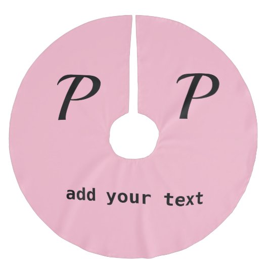 einfaches Hinzufügen eines Foto-Bugs in Monogramm Polyester Weihnachtsbaumdecke (Vorderseite)