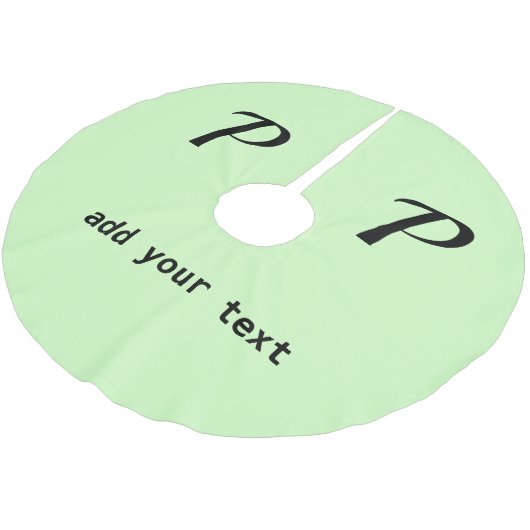 einfaches Hinzufügen eines Foto-Bugs in Monogramm Polyester Weihnachtsbaumdecke (Schrägansicht)