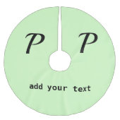 einfaches Hinzufügen eines Foto-Bugs in Monogramm Polyester Weihnachtsbaumdecke (Vorderseite)