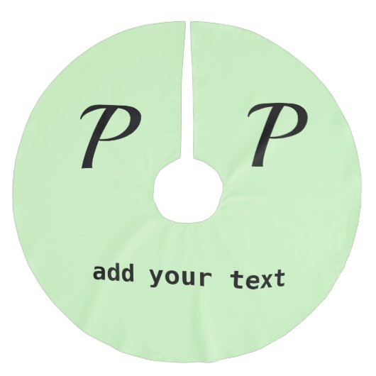 einfaches Hinzufügen eines Foto-Bugs in Monogramm Polyester Weihnachtsbaumdecke (Vorderseite)