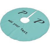 einfaches Hinzufügen eines Foto-Bugs in Monogramm Polyester Weihnachtsbaumdecke (Schrägansicht)