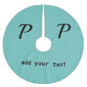 einfaches Hinzufügen eines Foto-Bugs in Monogramm Polyester Weihnachtsbaumdecke (Vorderseite)