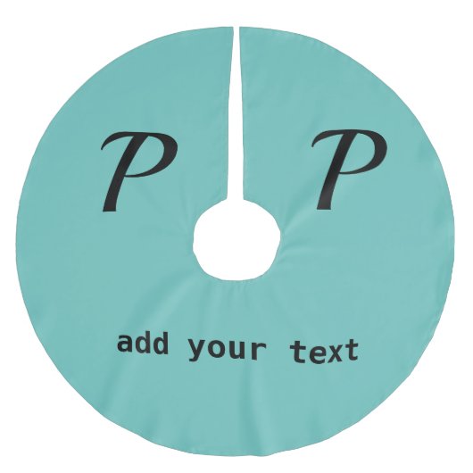 einfaches Hinzufügen eines Foto-Bugs in Monogramm Polyester Weihnachtsbaumdecke (Vorderseite)