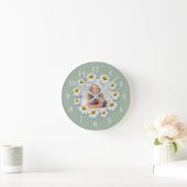 Einfaches Hinzufügen eines individuellen Daisy-Fra Runde Wanduhr (Zuhause)