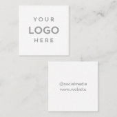 Einfaches Hinzufügen eines Logos Quadratische Visitenkarte (Vorne/Hinten)