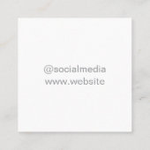 Einfaches Hinzufügen eines Logos Quadratische Visitenkarte (Rückseite)