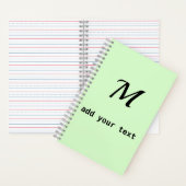 einfaches Hinzufügen eines Monogramm-Foto-Notebook Notizblock (Innen)