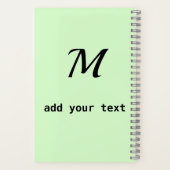 einfaches Hinzufügen eines Monogramm-Foto-Notebook Notizblock (Rückseite)