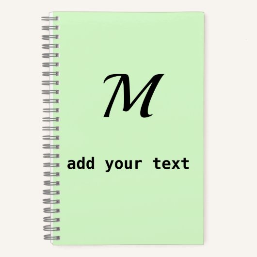 einfaches Hinzufügen eines Monogramm-Foto-Notebook Notizblock (Vorderseite)