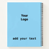 einfaches Hinzufügen eines Monogramm-Foto-Notebook Notizblock (Rückseite)